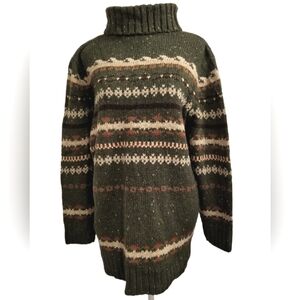 NWT Vintage 90's Women's Plus Warm/Cozy Outdoorsy Wool Turtleneck Sweater 14/16W